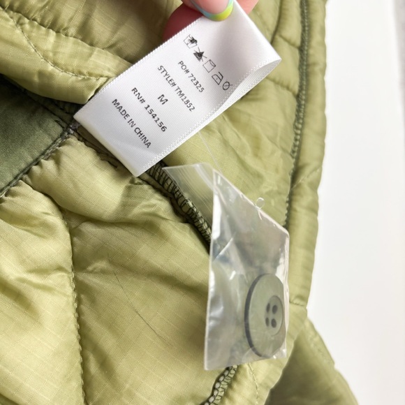 NWT All Row Isabella Green Quilted Tie Jacket Sz M - Picture 11 of 12